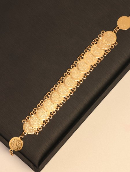 إسوارة ذهب روسي فاخرة مكفولة اللون.